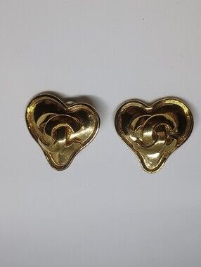 Chanel Vintage Heart CC CLIP ON